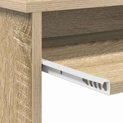 Tisch mit Stauraum mit Regal Sonoma Eiche 120,5 x 44 x 88,5 cm