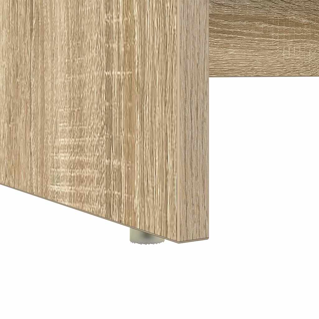 Tisch mit Stauraum mit Regal Sonoma Eiche 120,5 x 44 x 88,5 cm