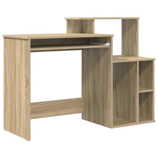 Tisch mit Stauraum mit Regal Sonoma Eiche 120,5 x 44 x 88,5 cm