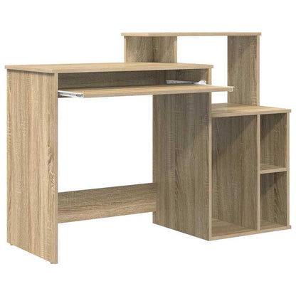 Tisch mit Stauraum mit Regal Sonoma Eiche 120,5 x 44 x 88,5 cm