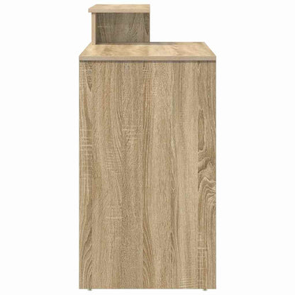 Tisch mit Stauraum mit Regal Sonoma Eiche 120,5 x 44 x 88,5 cm