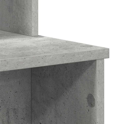 Tisch mit Stauraum Betongrau 120,5 x 44 x 88,5 cm Holzwerkstoff