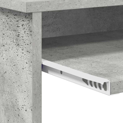 Tisch mit Stauraum Betongrau 120,5 x 44 x 88,5 cm Holzwerkstoff