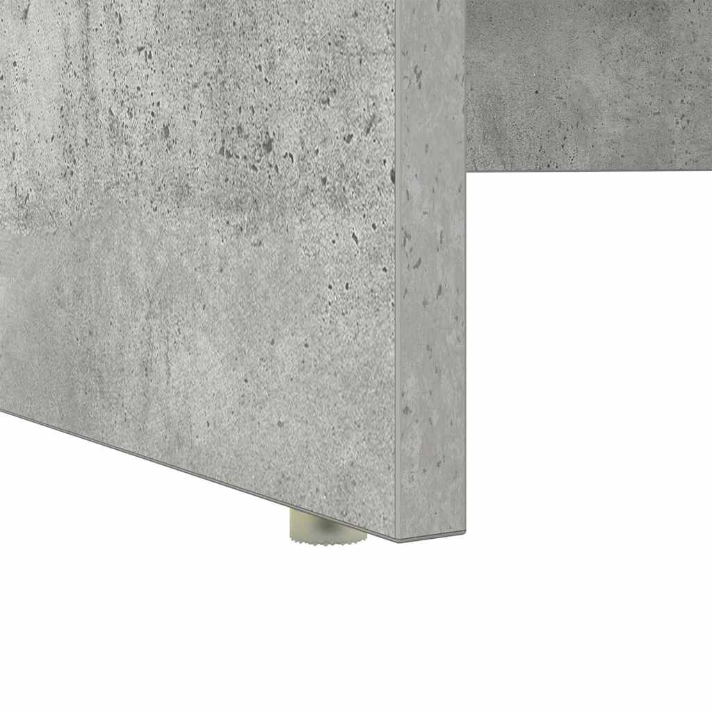 Tisch mit Stauraum Betongrau 120,5 x 44 x 88,5 cm Holzwerkstoff