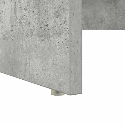Tisch mit Stauraum Betongrau 120,5 x 44 x 88,5 cm Holzwerkstoff
