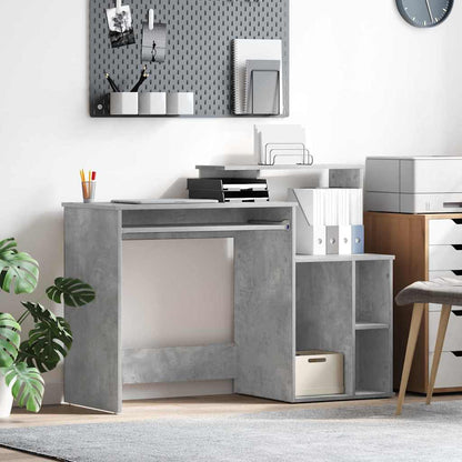 Tisch mit Stauraum Betongrau 120,5 x 44 x 88,5 cm Holzwerkstoff