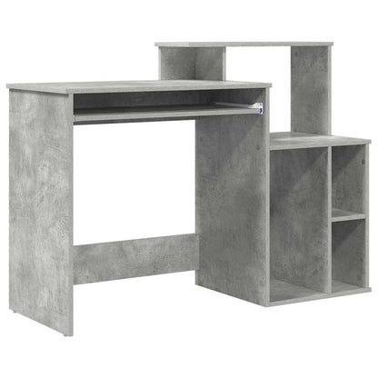 Tisch mit Stauraum Betongrau 120,5 x 44 x 88,5 cm Holzwerkstoff