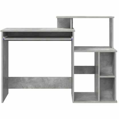 Tisch mit Stauraum Betongrau 120,5 x 44 x 88,5 cm Holzwerkstoff