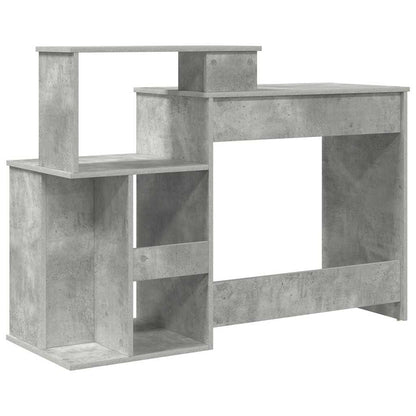Tisch mit Stauraum Betongrau 120,5 x 44 x 88,5 cm Holzwerkstoff