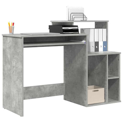 Tisch mit Stauraum Betongrau 120,5 x 44 x 88,5 cm Holzwerkstoff