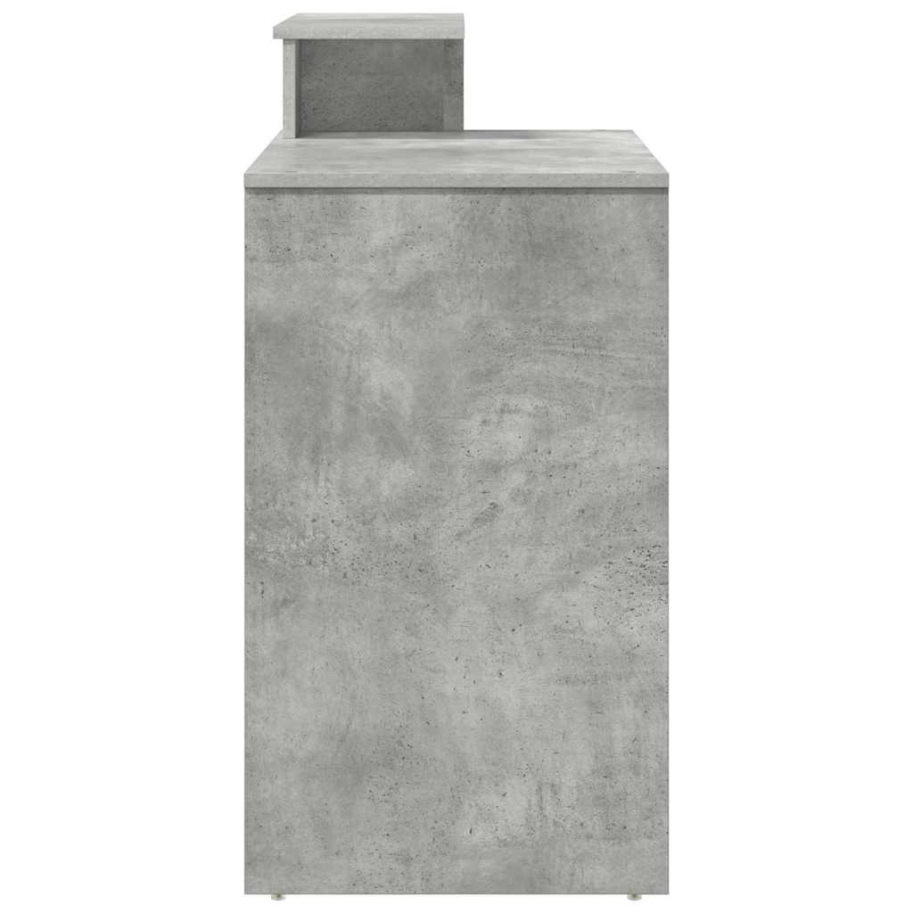 Tisch mit Stauraum Betongrau 120,5 x 44 x 88,5 cm Holzwerkstoff