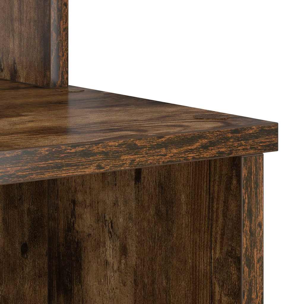 Tisch mit Stauraum mit Regal Räuchereiche 120,5 x 44 x 88,5 cm