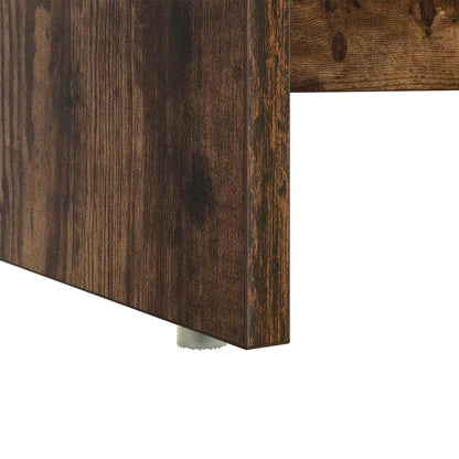 Tisch mit Stauraum mit Regal Räuchereiche 120,5 x 44 x 88,5 cm