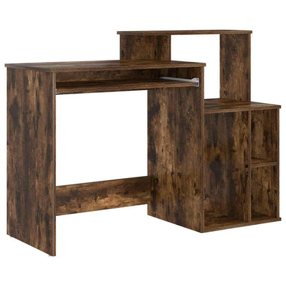 Tisch mit Stauraum mit Regal Räuchereiche 120,5 x 44 x 88,5 cm