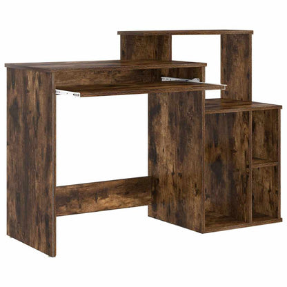 Tisch mit Stauraum mit Regal Räuchereiche 120,5 x 44 x 88,5 cm