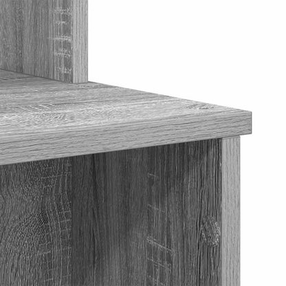 Tisch mit Stauraum mit Regal Grau Sonoma 120,5 x 44 x 88,5 cm
