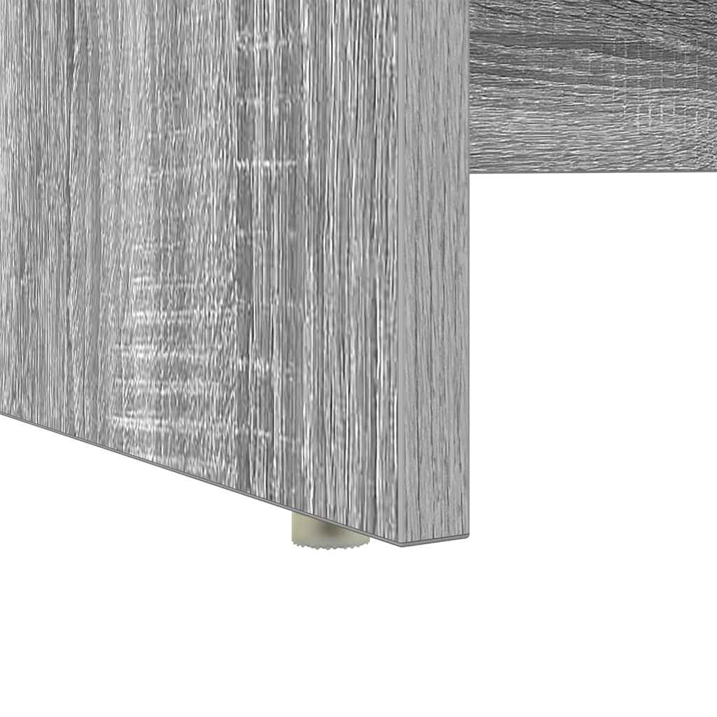 Tisch mit Stauraum mit Regal Grau Sonoma 120,5 x 44 x 88,5 cm