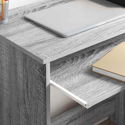 Tisch mit Stauraum mit Regal Grau Sonoma 120,5 x 44 x 88,5 cm