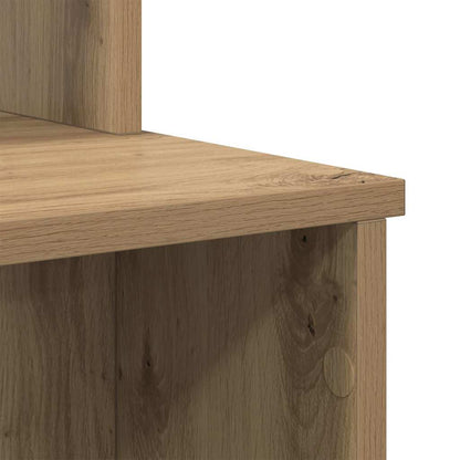 Tisch mit Stauraum Eiche handwerklich 120,5 x 44 x 88,5 cm