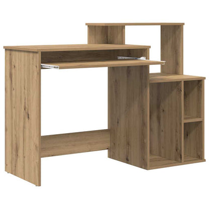 Tisch mit Stauraum Eiche handwerklich 120,5 x 44 x 88,5 cm