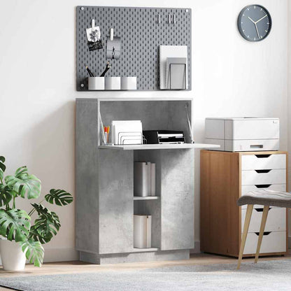 Schreibtisch mit Tür Grau 71,5 x 31,5 x 106,5 cm Holzwerkstoff