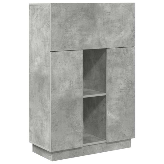 Schreibtisch mit Tür Grau 71,5 x 31,5 x 106,5 cm Holzwerkstoff