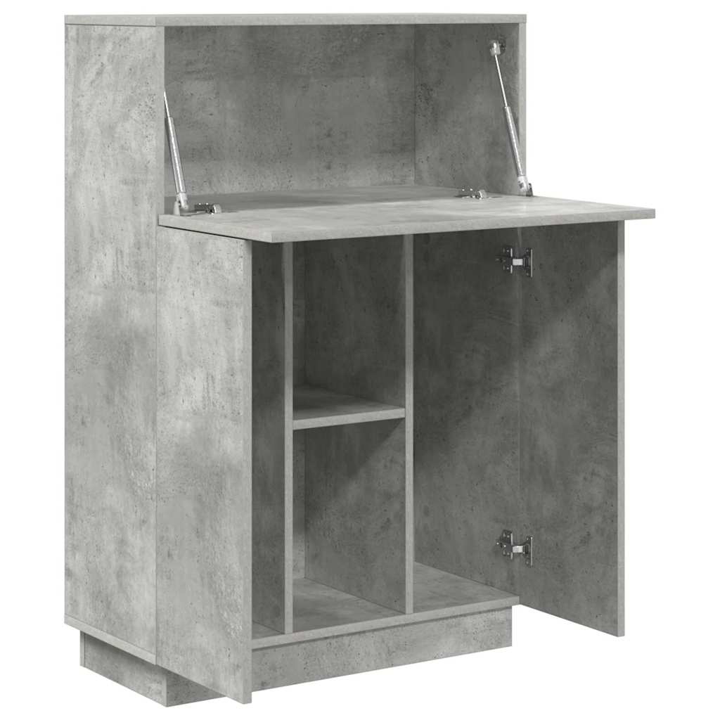 Schreibtisch mit Tür Grau 71,5 x 31,5 x 106,5 cm Holzwerkstoff