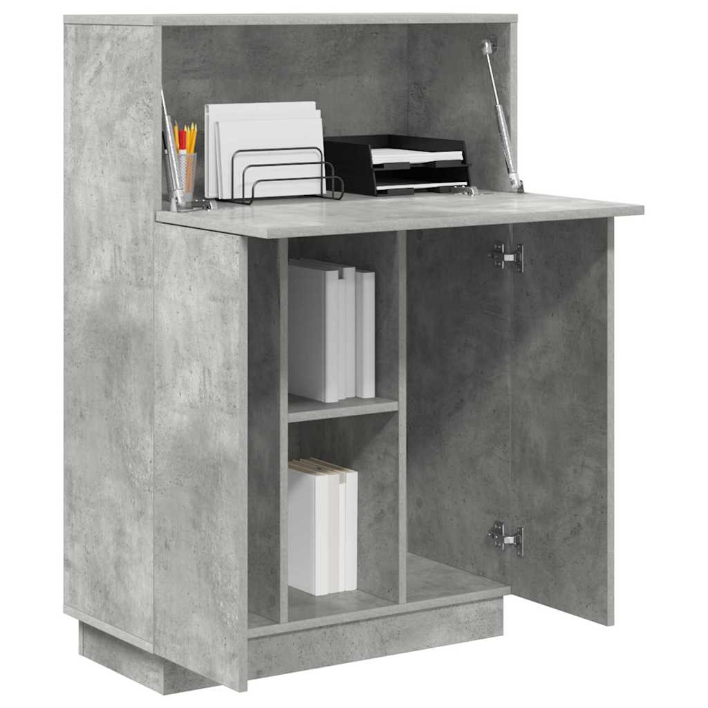 Schreibtisch mit Tür Grau 71,5 x 31,5 x 106,5 cm Holzwerkstoff