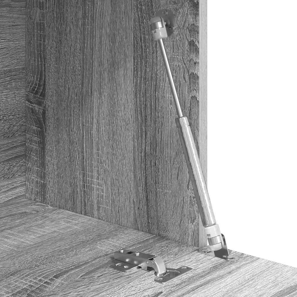 Schreibtisch mit Tür Grau 71,5 x 31,5 x 106,5 cm Holzwerkstoff