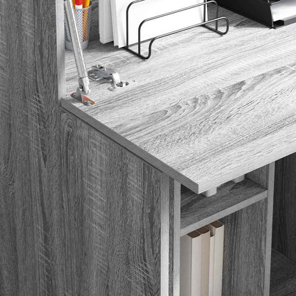 Schreibtisch mit Tür Grau 71,5 x 31,5 x 106,5 cm Holzwerkstoff