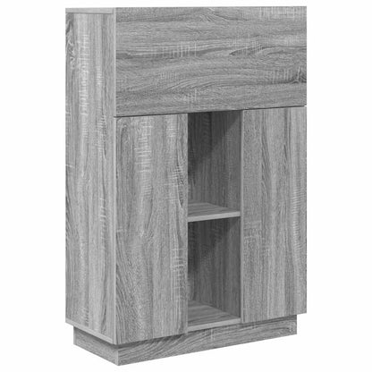 Schreibtisch mit Tür Grau 71,5 x 31,5 x 106,5 cm Holzwerkstoff