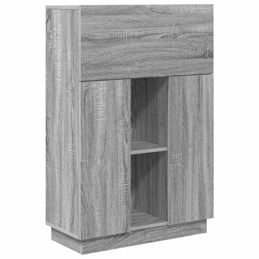 Schreibtisch mit Tür Grau 71,5 x 31,5 x 106,5 cm Holzwerkstoff