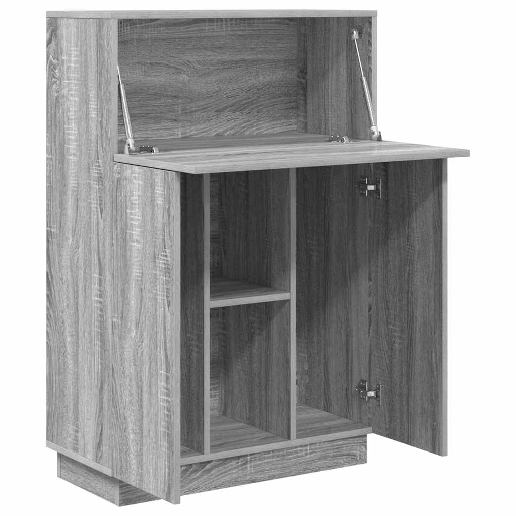 Schreibtisch mit Tür Grau 71,5 x 31,5 x 106,5 cm Holzwerkstoff