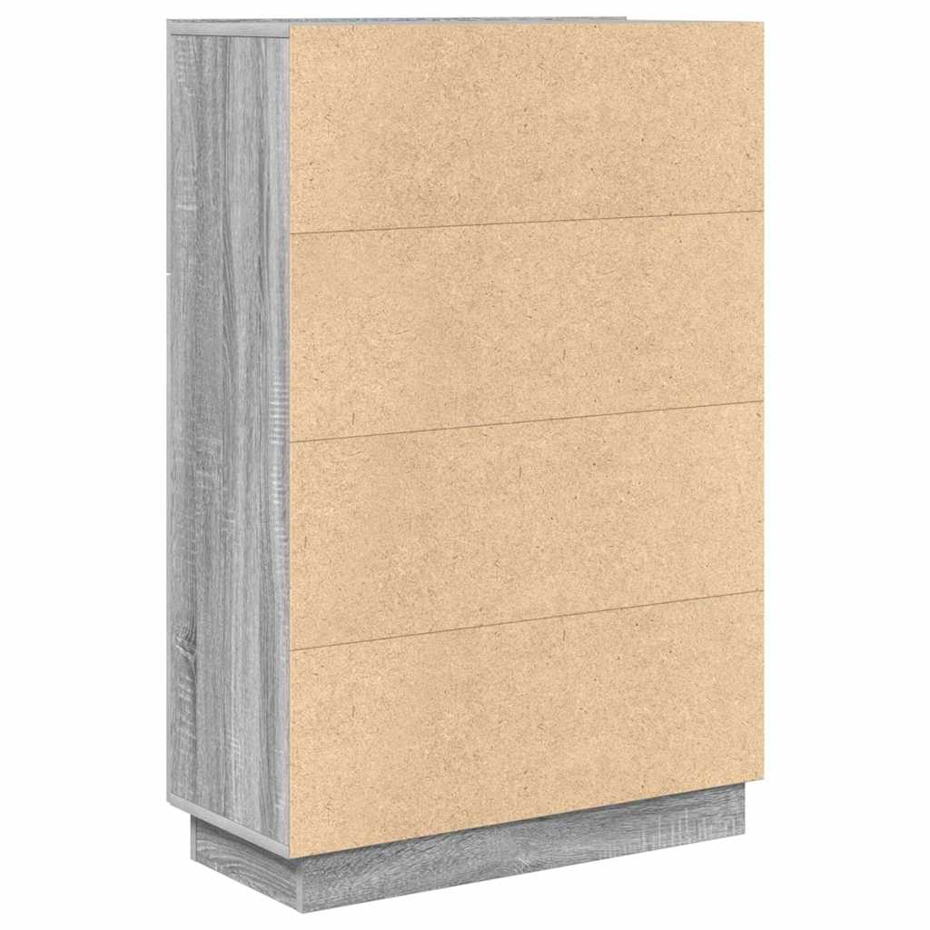Schreibtisch mit Tür Grau 71,5 x 31,5 x 106,5 cm Holzwerkstoff