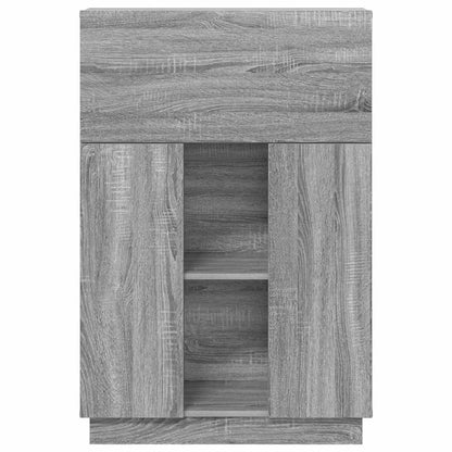 Schreibtisch mit Tür Grau 71,5 x 31,5 x 106,5 cm Holzwerkstoff