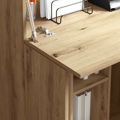 Schreibtisch mit Tür Eiche handwerklich 71,5 x 31,5 x 106,5 cm