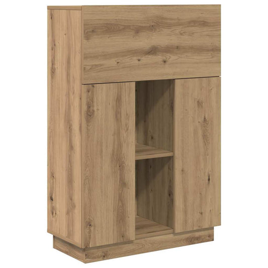 Schreibtisch mit Tür Eiche handwerklich 71,5 x 31,5 x 106,5 cm