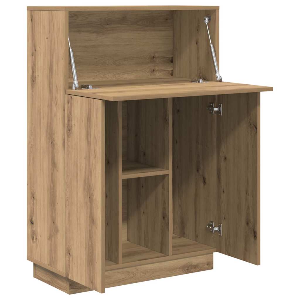 Schreibtisch mit Tür Eiche handwerklich 71,5 x 31,5 x 106,5 cm