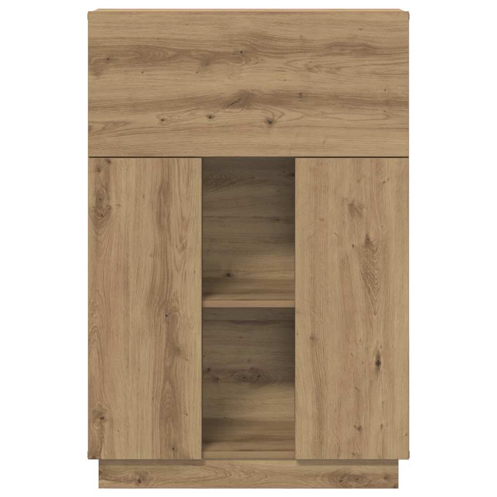 Schreibtisch mit Tür Eiche handwerklich 71,5 x 31,5 x 106,5 cm