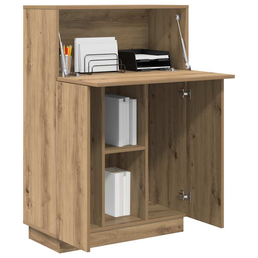 Schreibtisch mit Tür Eiche handwerklich 71,5 x 31,5 x 106,5 cm