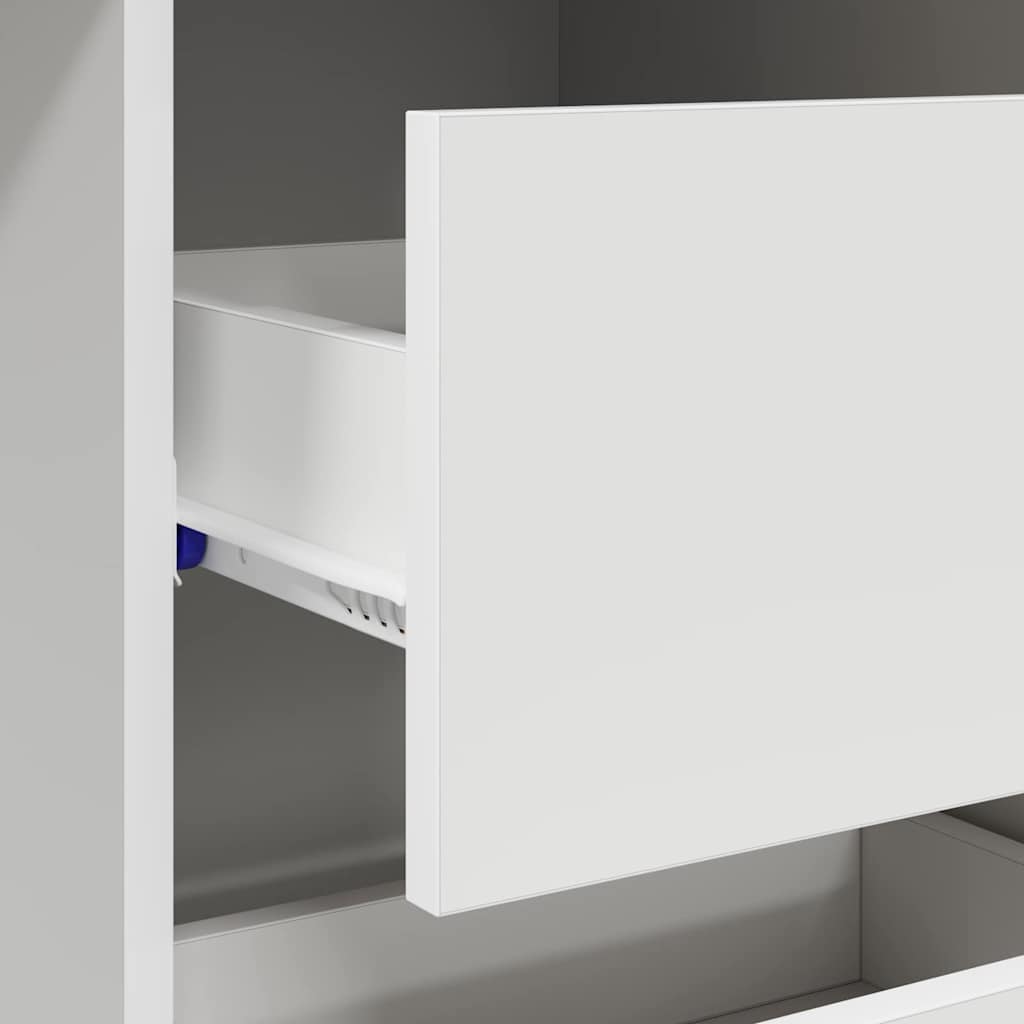 Schreibtisch mit Regal Weiß 90 x 37.5 x 75 cm Holzwerkstoff