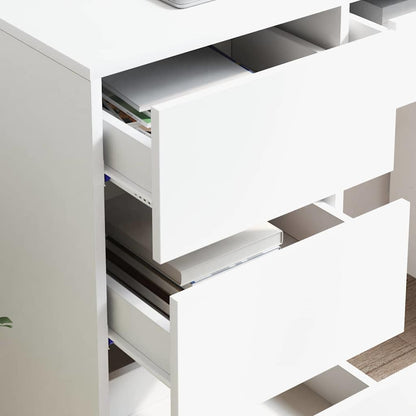 Schreibtisch mit Speicher Weiß 90 x 37,5 x 75 cm Holzwerkstoff