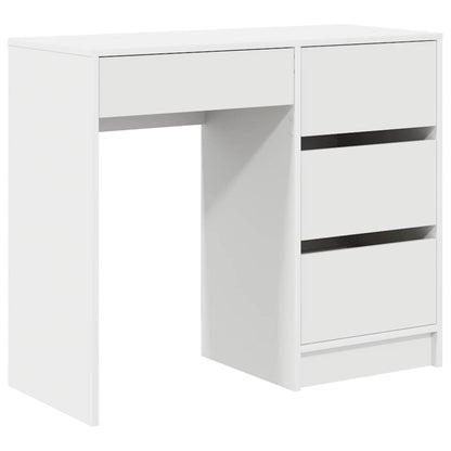 Schreibtisch mit Regal Weiß 90 x 37.5 x 75 cm Holzwerkstoff