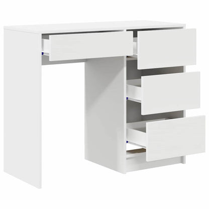 Schreibtisch mit Regal Weiß 90 x 37.5 x 75 cm Holzwerkstoff