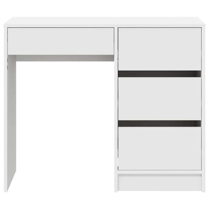 Schreibtisch mit Regal Weiß 90 x 37.5 x 75 cm Holzwerkstoff