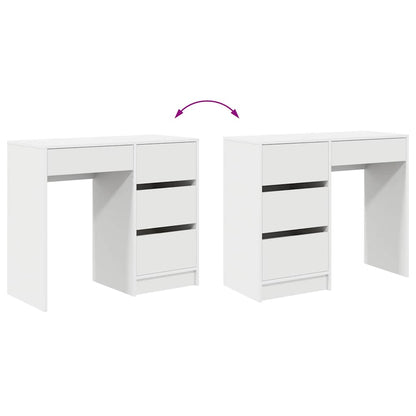 Schreibtisch mit Regal Weiß 90 x 37.5 x 75 cm Holzwerkstoff