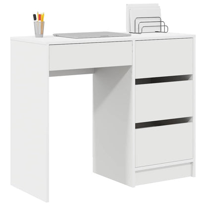 Schreibtisch mit Regal Weiß 90 x 37.5 x 75 cm Holzwerkstoff
