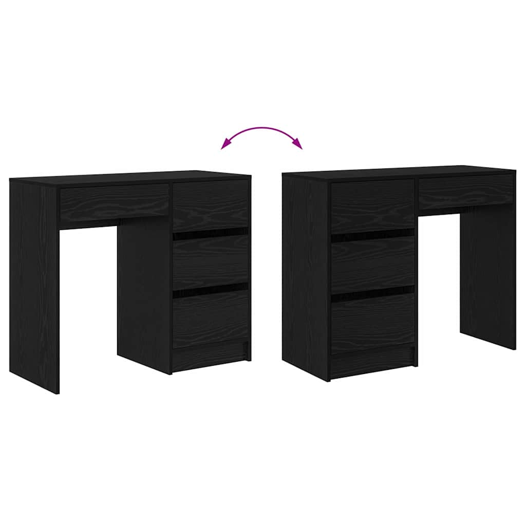 Schreibtisch Schwarze Eiche 90 x 37.5 x 75 cm Holzwerkstoff