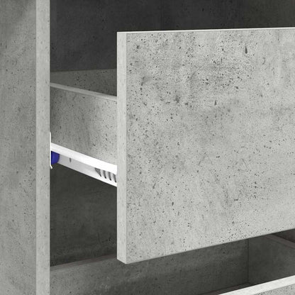 Schreibtisch Betongrau 90 x 37.5 x 75 cm Holzwerkstoff