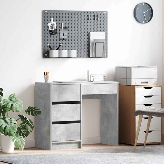 Schreibtisch Betongrau 90 x 37.5 x 75 cm Holzwerkstoff